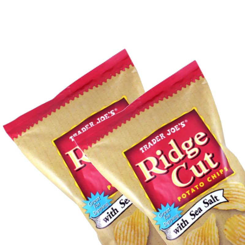 Trader Joes Ridge Cut Potato Chips with Sea Salt 16 Oz