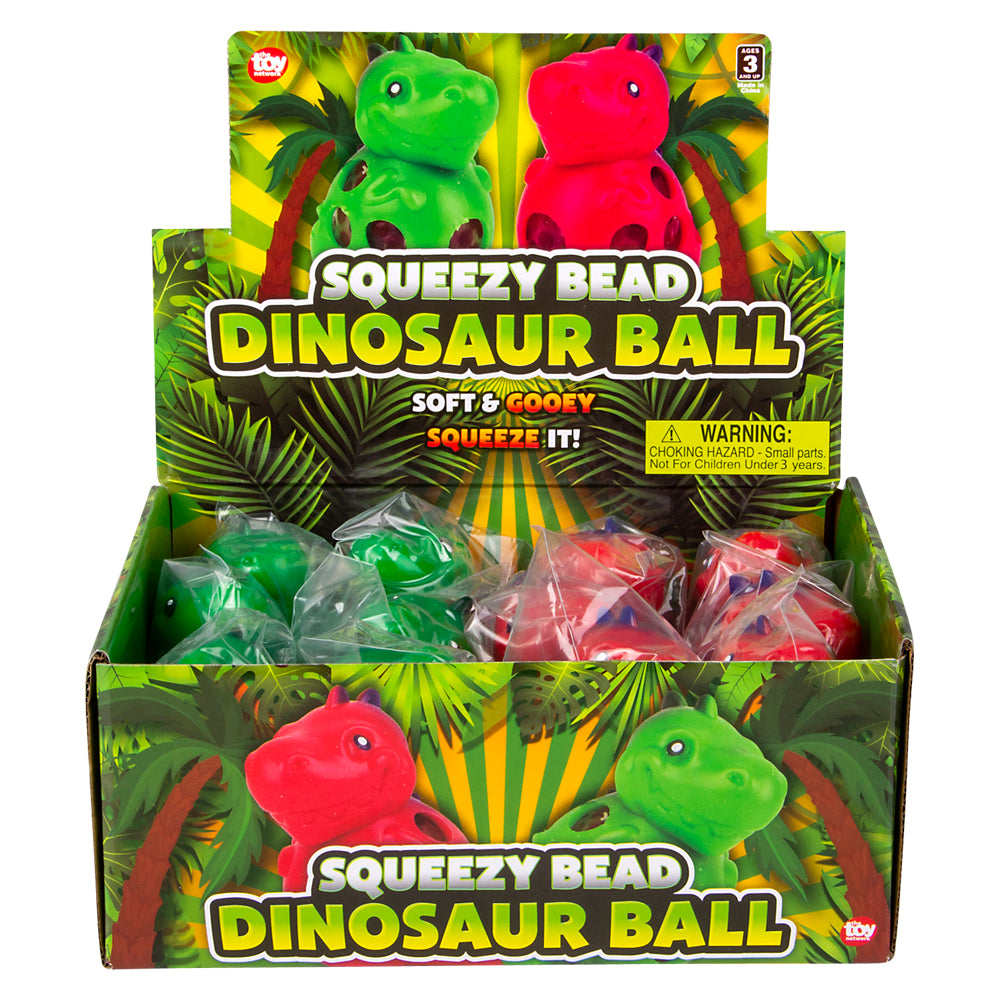 Squeezy Bead Dinosaur Ball (1 DSP)