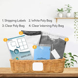 50 Count Poly Bags with Self Seal 9" x 12" Clear Plastic Storage & Shipping Bags