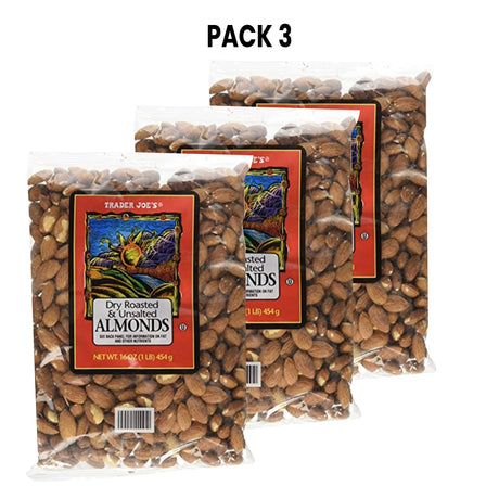 Dry Roasted & Unsalted Almonds 16 oz