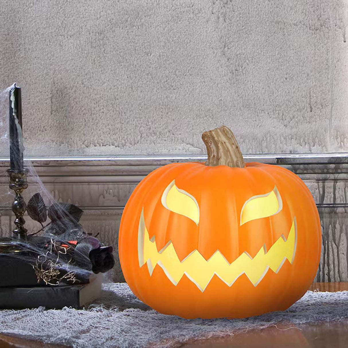 8.50 feets Haunted Living Lighted Scary Jack O Lantern Pumpkin Decoration