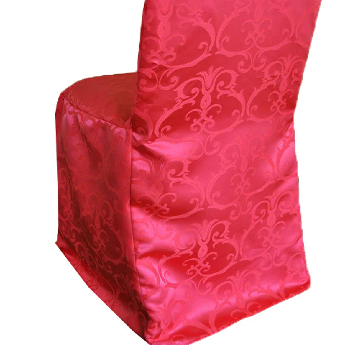 1 Piece Fuchsia Versailles Damask Jacquard Polyester Banquet Chair Cover