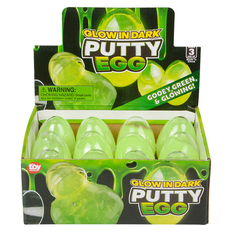 Glow In The Dark Putty Egg (1 DZ)