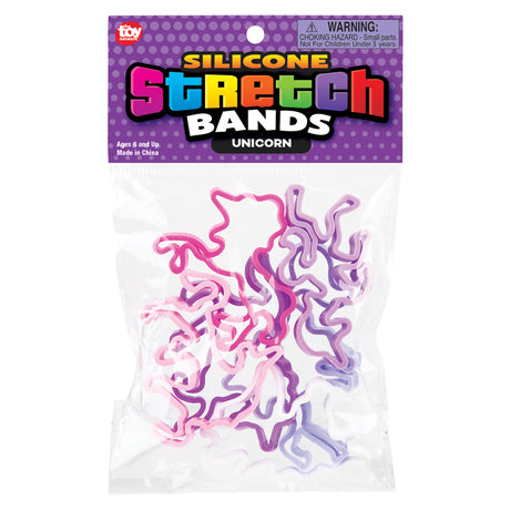 Unicorn Silicone Stretch Bands (144 Pc Can)