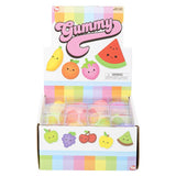 Gummy Fruit Assortment Mini Fidget Toys (24 Pc Display)