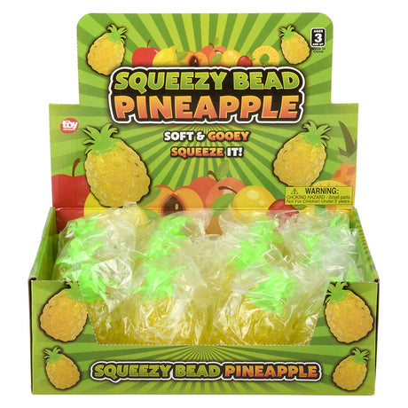 Squeezy Bead Pineapple (12 Pc Display)