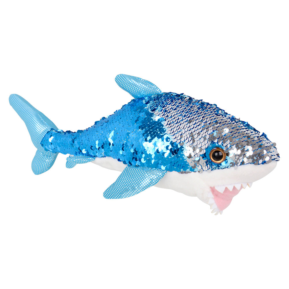 Sequin Great White Shark Plush