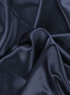 Navy Stretch Silk Satin