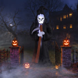 94.5" Inflatable Grim Reaper Halloween Yard Decor