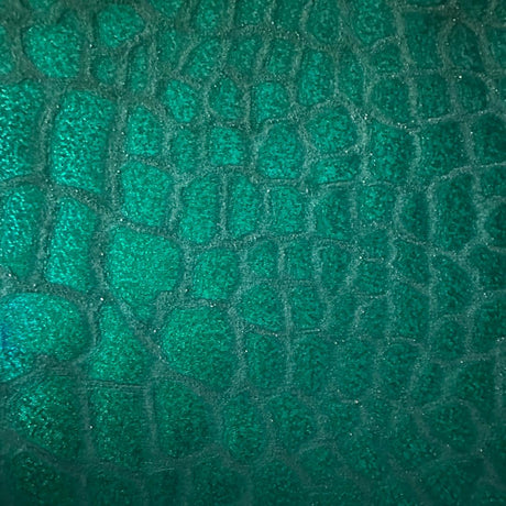 Velvet Hologram Embossed Giraffe Print Fabric