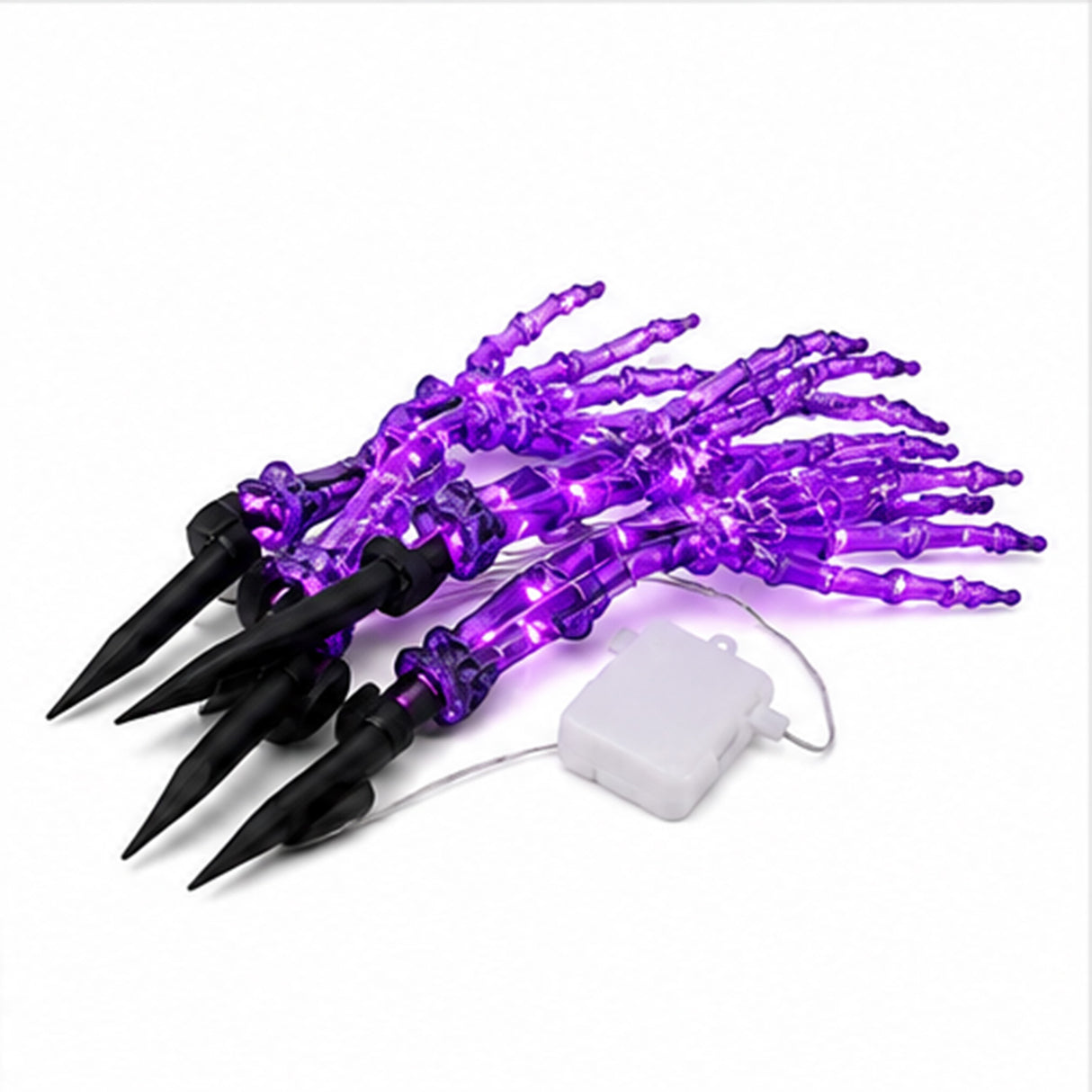 2 Pair Purple Light Ghost Hands Halloween Decoration