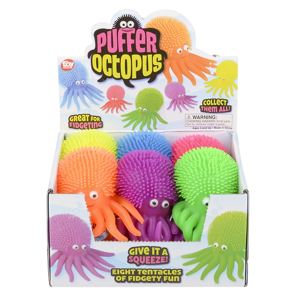 Puffer Octopus Squeeze Toy (1 DZ)