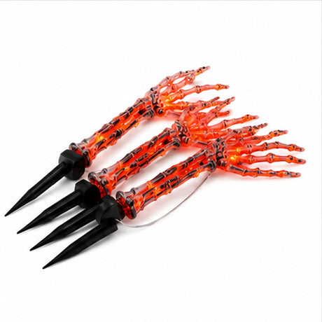 Orange Light Ghost Hands Halloween Decor 2 Pair Set