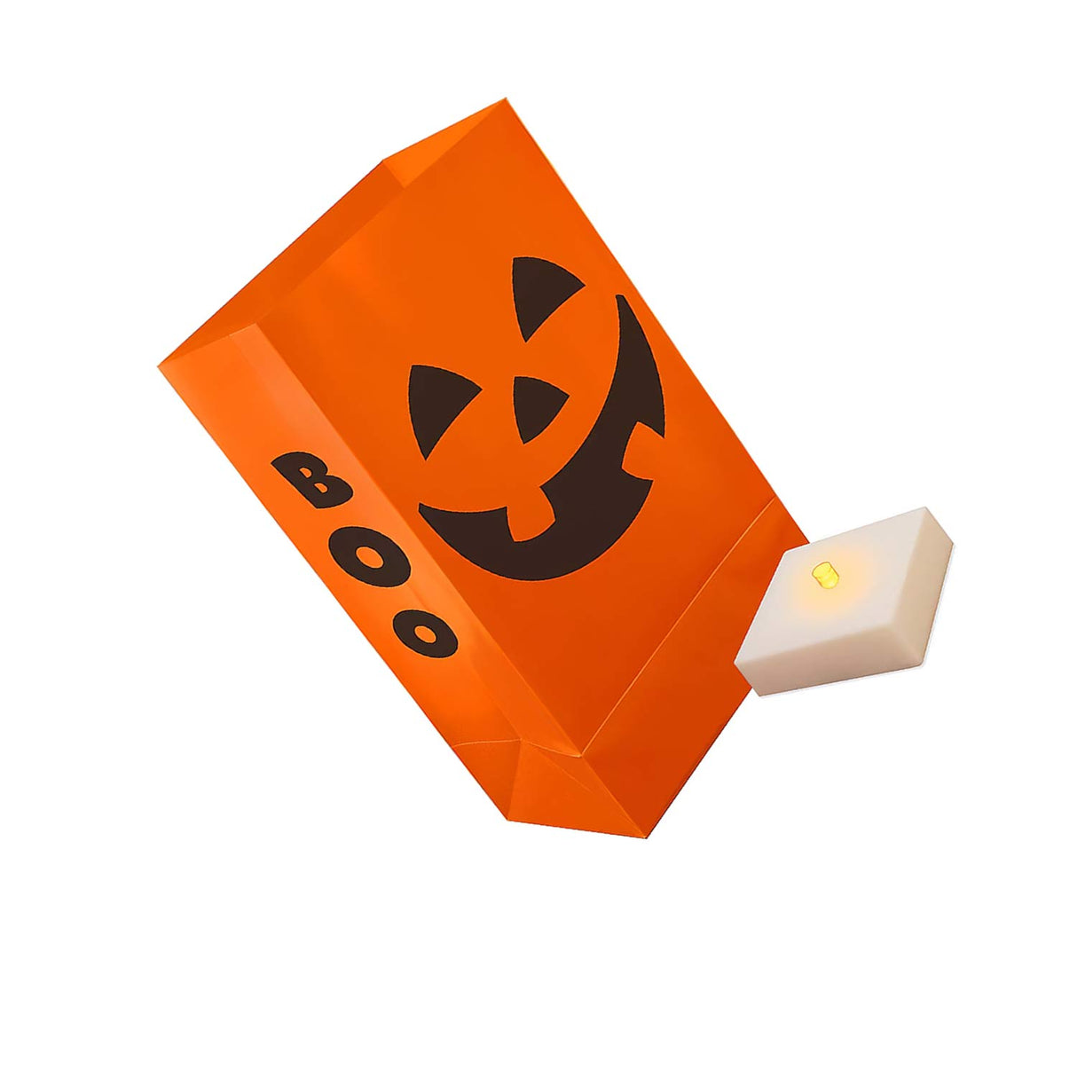 0.83ft Lumabase Lighted Jack-o-Lantern Luminaria 6 Pack