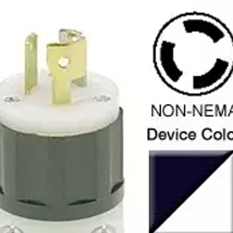 Non-NEMA Locking Plug Industrial Black White