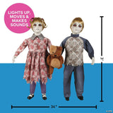 3 Ft. Animated Light-Up Apocalypse Twins with Stuffed Bear Halloween Decoration