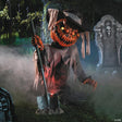 3 Ft. Animated Light-Up Pop-Up Pumpkin Head Scarecrow Halloween Decoration