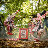 3 Ft. Animated See-Saw Clowns Halloween Decoration