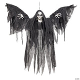 3 Ft. Hanging Grim Reaper with Wings Animated Prop Halloween Decoration