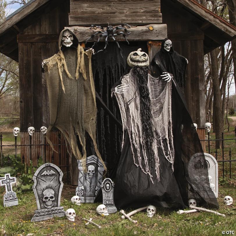 3 Ft. Hanging Grim Reaper with Wings Animated Prop Halloween Decoration