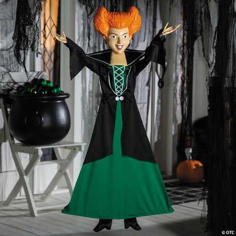 RADYAN Posable Winifred Sanderson Hanging Halloween Decoration from Hocus Pocus shown in a clear product image