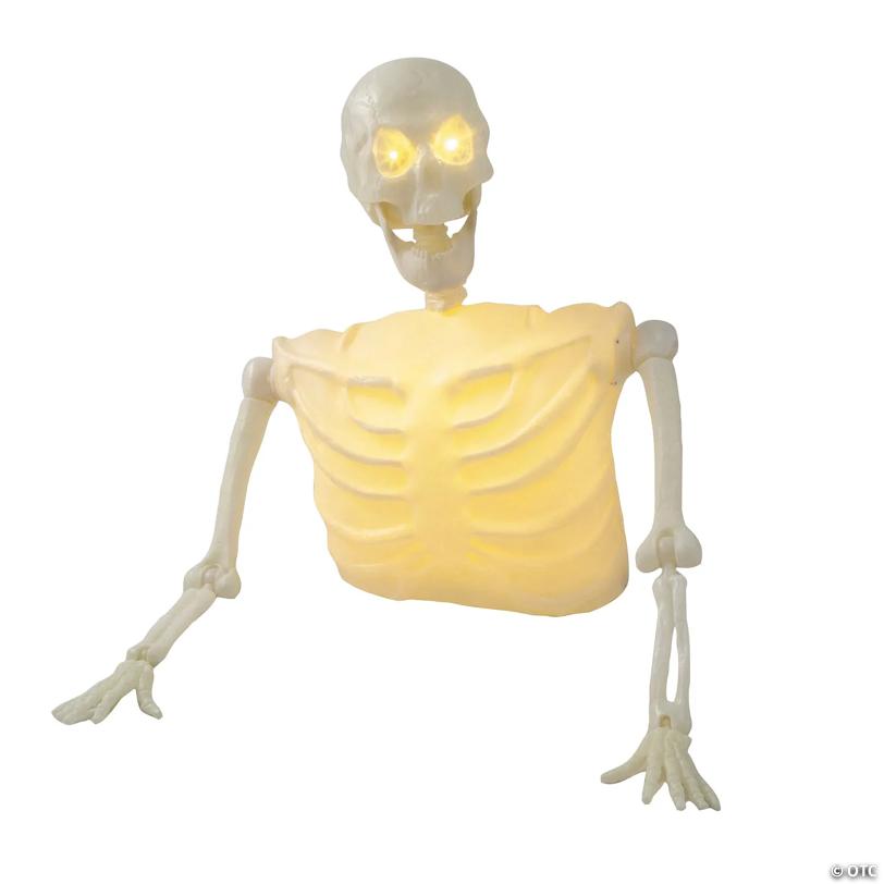 3 Ft. Light-Up Posable Skeleton Groundbreaker Halloween Decoration