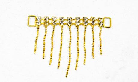 Rhinestone Connector Gold 3 Inch