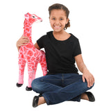Pink Giraffe Plush 25"