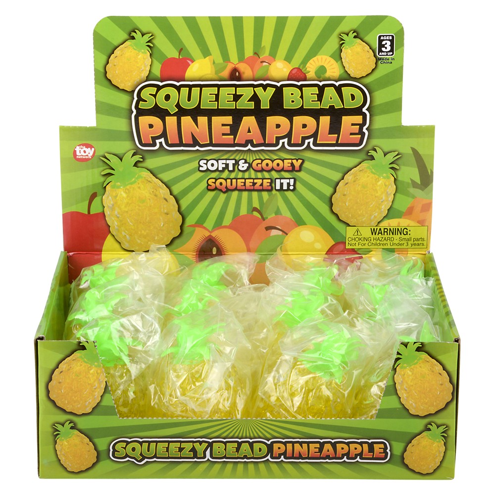 Squeezy Bead Pineapple (12 Pc Display)
