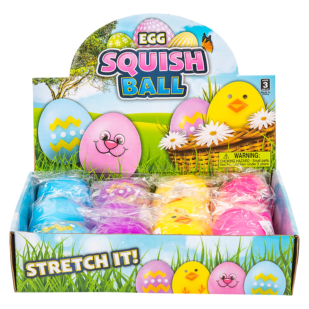 Gummi Easter Egg Squeeze Toy (12 Pc Display)