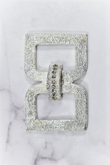 Rhinestone Connector Silver Accent