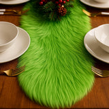Faux Fur Table Runner Pastel Patch