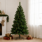 6FT Pre Lit Artificial Christmas Tree Pine PVC Lights