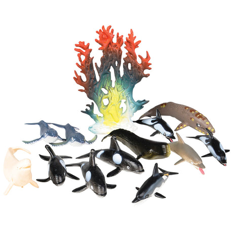 Dolphin And Whale Mesh Bag Play Set (12 Pc)