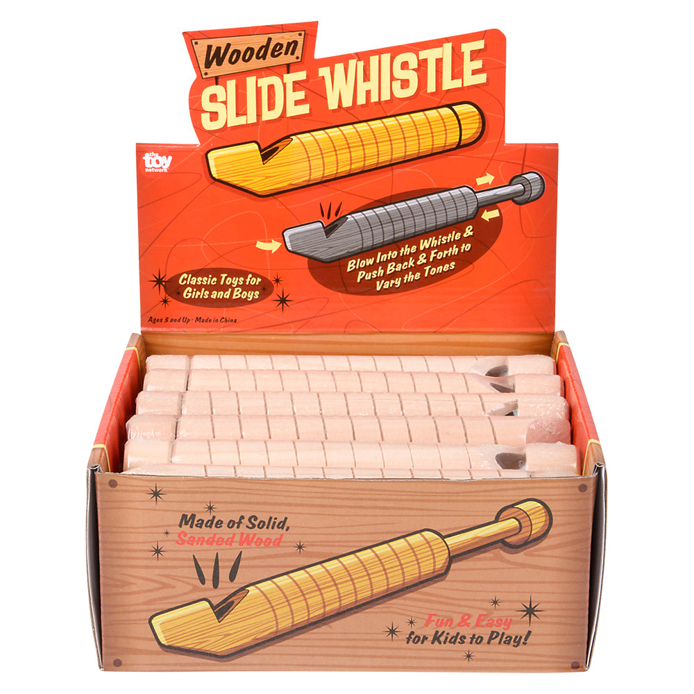 Wooden Slide Whistle 7.5" (24 Pc Display)