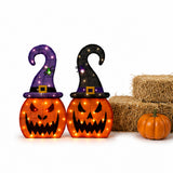 28 Inch Pumpkin Witch Hat Halloween Decoration Set 2 Pcs