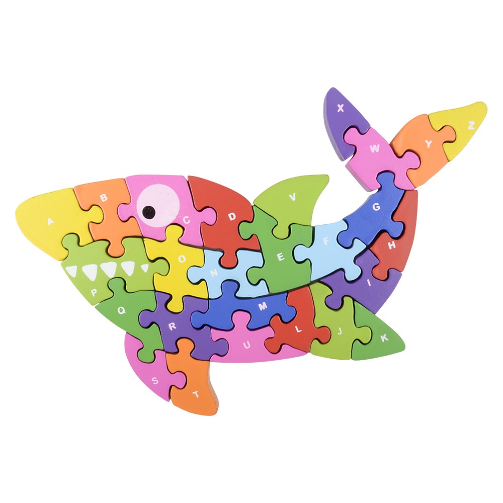 Wooden Shark Letter Puzzle (1 PC)