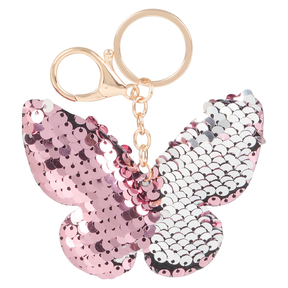 Flip Sequin Butterfly Keychain (12 PC Bag)