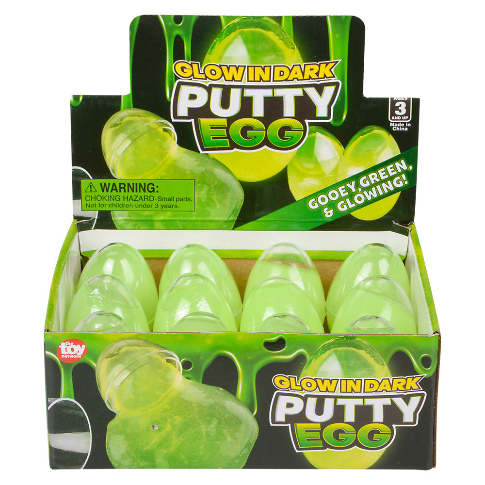 Glow In The Dark Putty Egg (1 DZ)