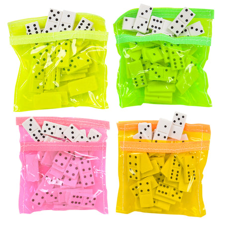 Mini Dominoes With Neon Pouch (1 DZ)