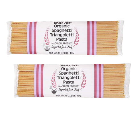 Pasta Orgánica Spaghetti Triangoletti 1 lb Auténtica y Deliciosa