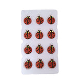 Ladybug Sugar Cake Toppers 12 Pack Edible Spring Cupcake Decorations