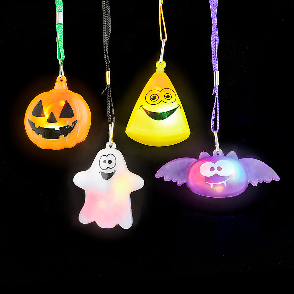 Flashing Halloween Necklace Assortment (24 Pc)