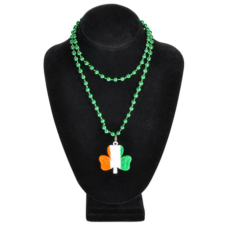 Irish Flag Shamrock Beads Necklace (1 DZ)