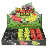 Light-Up Train Backpack Clip With Sound (24 Pc Display Box)