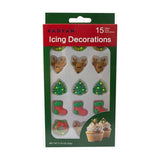 Christmas Edible Cake Decorations Candy Cupcake Topper