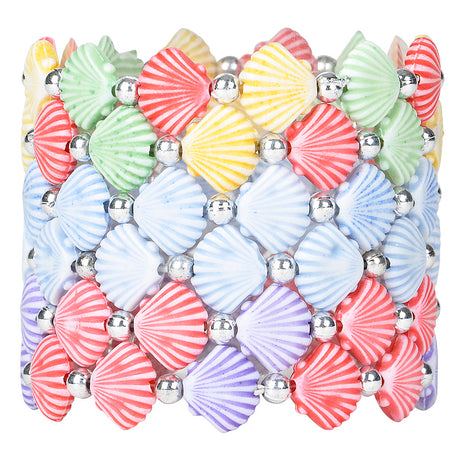 Faux Shell Bead Bracelet (1 DZ)