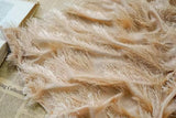 Fashionable Designer Fabric with Multicolor Long Fringe and Embossed Pattern for Dressmaking and Clothing