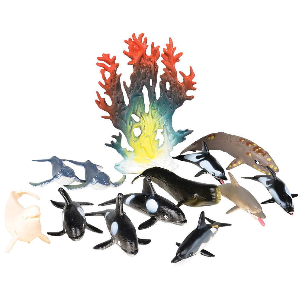 Dolphin And Whale Mesh Bag Play Set (12 Pc)