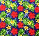 Cotton Tropical Flowers Fabric All Over Print